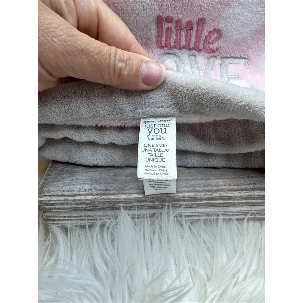 $40 🌙 Carter's Just One You Owl Little Love Baby Blanket Pink Polka Dot CLEAN